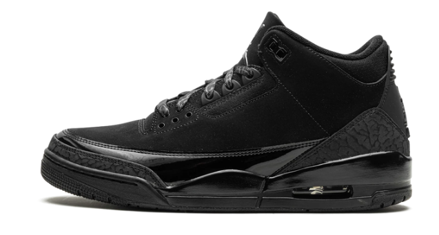 Air Jordan 3 'Black Cat' Sneakers - Black/Dark Charcoal