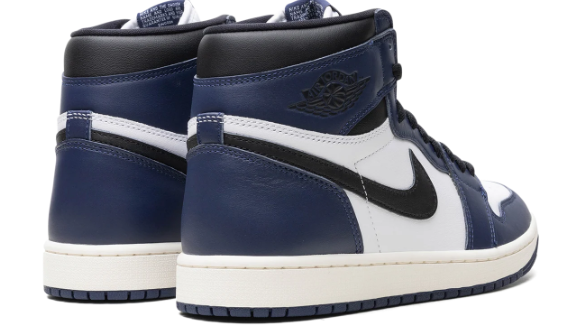 Air Jordan 1 Retro High OG 'Midnight Navy' Sneakers - Navy/White
