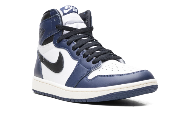 Air Jordan 1 Retro High OG 'Midnight Navy' Sneakers - Navy/White