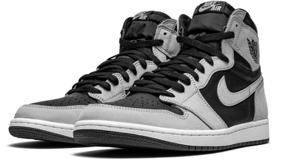 Air Jordan 1 Retro High OG 'Shadow 2.0' Sneakers - Black/Light Smoke Grey/White
