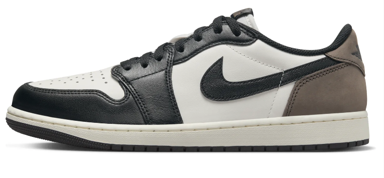 Air Jordan 1 Low 'Mocha' Sneakers - Brown/White/Black