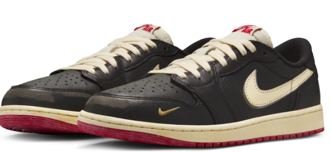 Air Jordan 1 Low OG 'Nitro' Nigel Sylvester Sneakers - Black