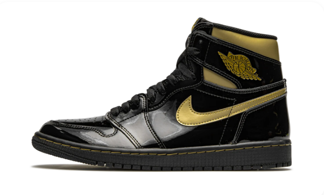 Air Jordan 1 Retro High OG 'Black Metallic Gold' Sneakers