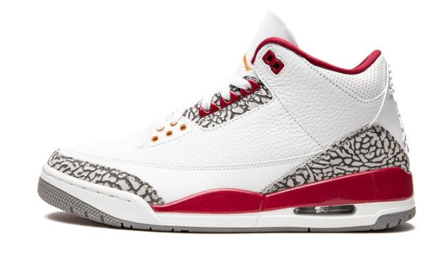 Air Jordan 3 'Cardinal' Sneakers - White/Cardinal Red/Light Curry