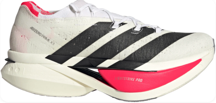 adidas Adizero Prime X 3 Strung Running Shoes - Ftwr White/Core Black/Lucid Red