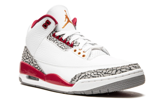 Air Jordan 3 'Cardinal' Sneakers - White/Cardinal Red/Light Curry