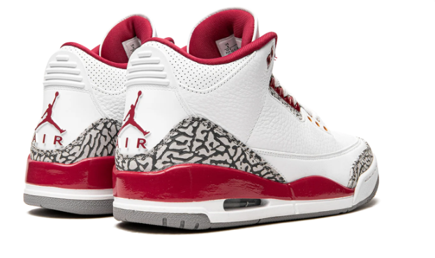 Air Jordan 3 'Cardinal' Sneakers - White/Cardinal Red/Light Curry